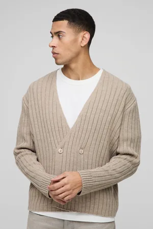 Boohoo Boxy Wrap Knitted Cardigan - - S
