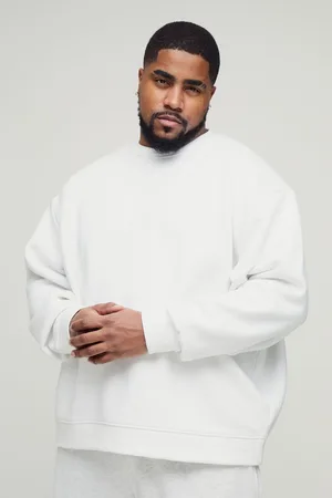 Boohoo Plus 330Gsm Oversized Basic Crew Neck Sweatshirt - - XXXL