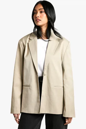 Boohoo Tailored Single Breast Oversized Blazer - - 8