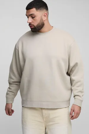 Boohoo Plus 330Gsm Oversized Basic Crew Neck Sweatshirt - - XXXL