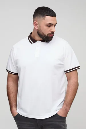 Boohoo Plus Pique Slim Polo - - XXXL