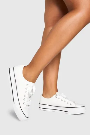 Boohoo Low Top Platform Lace Up Trainers - - 5