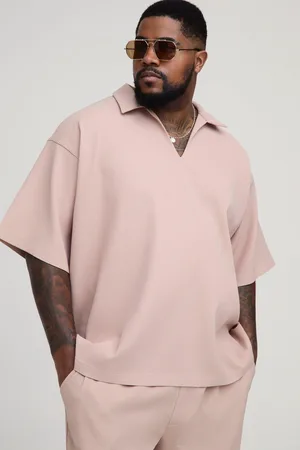 Boohoo Plus Oversized Pleated V Neck Shirt - - XXL