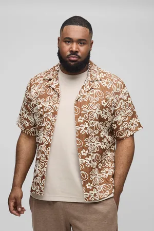 Boohoo Plus Oversized Applique Organza Shirt - - XXXL