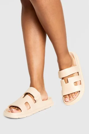 Boohoo Lightweight Cut Out Detail Sliders - - 5