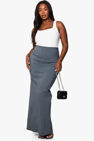 Boohoo Plus Bengaline Column Maxi Skirt - - 16
