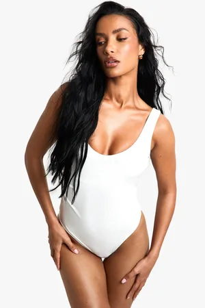 Boohoo Swimwear Essentials Ruched Tummy Control Swimsuit - - 8