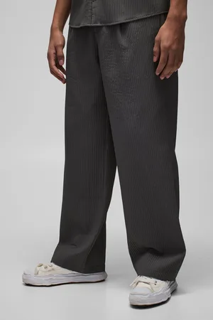 Technic Straight Fit al Pleated Half Fixed Waistband Trouser - - S