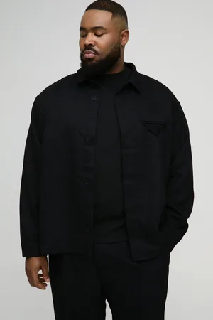 Boohoo Plus Twill Pocket Detail Regular Overshirt - - XXXL