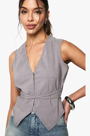 Boohoo Marl Bengaline Hook And Eye Waistcoat - - 6
