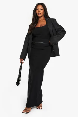 Boohoo Plus Bengaline Column Maxi Skirt - - 16