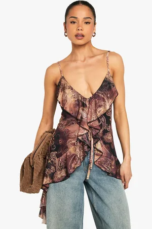 Boohoo Mesh Frill Detail Cami Top - - 6