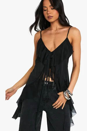 Boohoo Mesh Frill Detail Cami Top - - 6