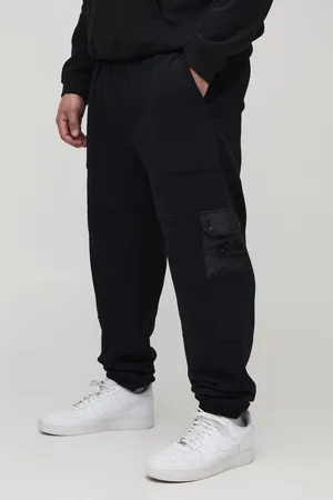 Boohoo Plus Regular Fit Utility Pocket Jersey Joggers - - 2XL