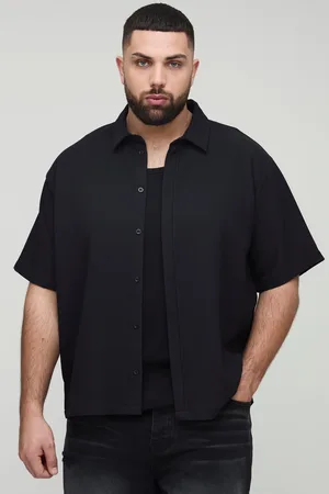 Boohoo Plus Pleated Oversized Concealed Placket Shirt - - XXXL