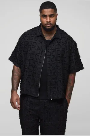 Boohoo Plus Regular Fit Smart Tufted Shirt - - XXXL