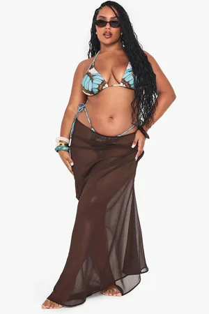 Boohoo Plus Beachwear Essentials Maxi Skirt - - 16