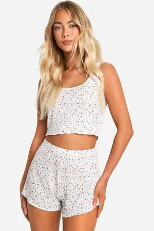 Boohoo Ditsy Floral Tank And Short Pyjama Set - - 6