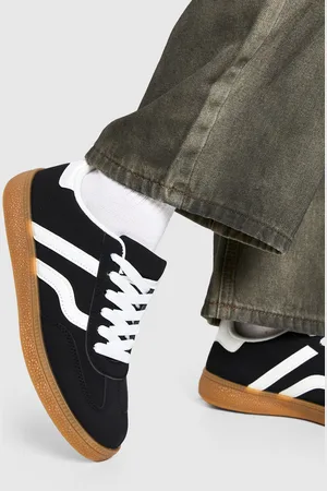 Boohoo Gum Sole Striped Trainers - - 5