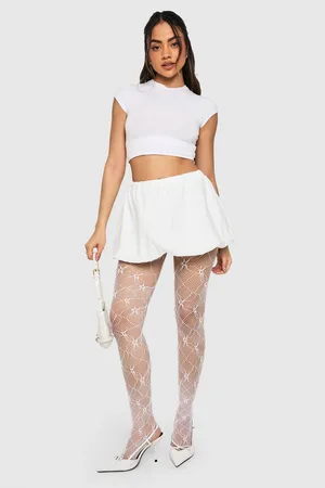 Boohoo Lace Tights - ONE SIZE