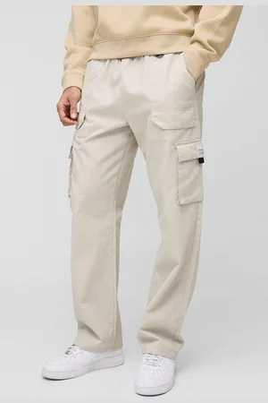 Boohoo Elasticated Waist Relaxed Fit Buckle Cargo Trouser - - S