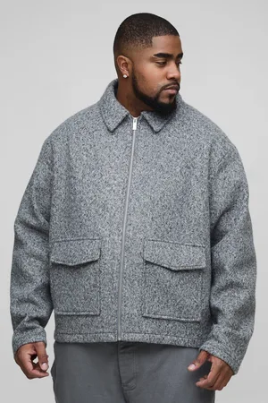 Boohoo Plus Boxy Boucle Overshirt - - XXL