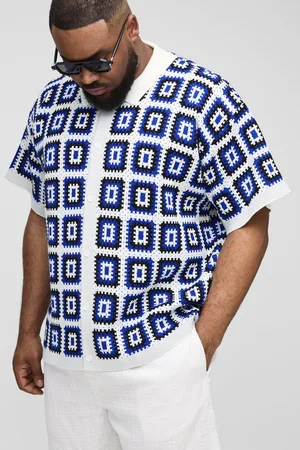 Boohoo Plus Oversized Boxy Crochet Knit Shirt In - 2XL