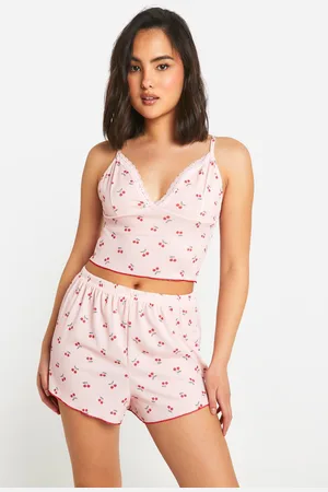 Boohoo Cherry Print Cami And Short Pyjama Set - - 6
