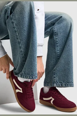 Boohoo Faux Suede Contrast Stripe Flat Trainers - - 5