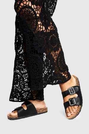 Boohoo Double Buckle Footbed Slider - - 5