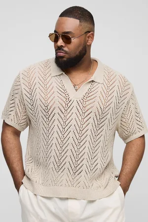 Boohoo Plus Boxy Oversized Knit Polo - - 2XL
