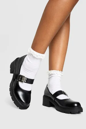 Boohoo Buckle Detail Patent Mary Janes - - 5