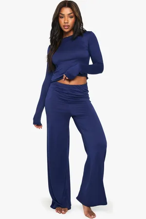 Boohoo Loungewear Soft Peached Long Sleeve Top & Trousers Pyjama Set - - 6
