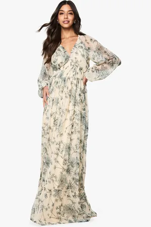 Boohoo Floral Dobby Maxi Dress - - 8
