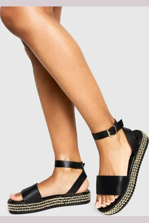 Boohoo Studded Sole Buckle Flatform - - 5