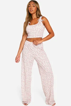 Boohoo Ditsy Print Tank And Pants Pj Set - - 14