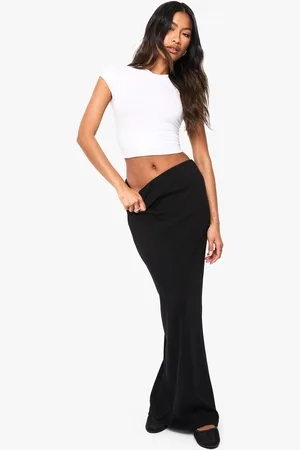 Boohoo Basics Rib Maxi Skirt - - 10