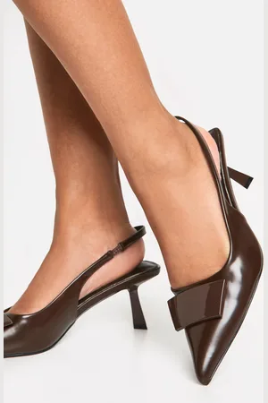 Boohoo Trim Detail Slingback Court Shoes - - 5