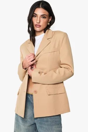 Boohoo Button Down Tailored Blazer - - 6