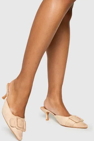 Boohoo Faux Suede Buckle Front Court Shoes - - 5
