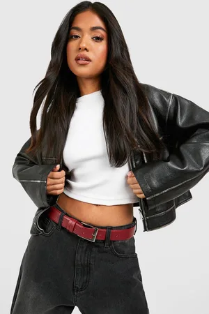 Boohoo Cherry Chunky Buckle Boyfriend Belt - ONE SIZE