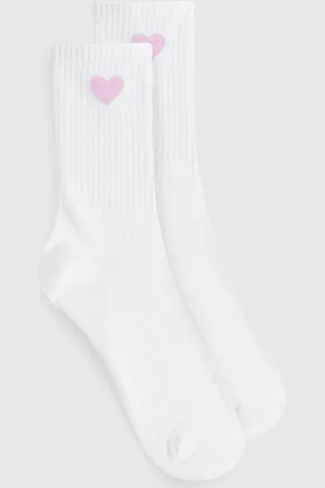 Boohoo Heart Detail Single Sock - - ONE SIZE