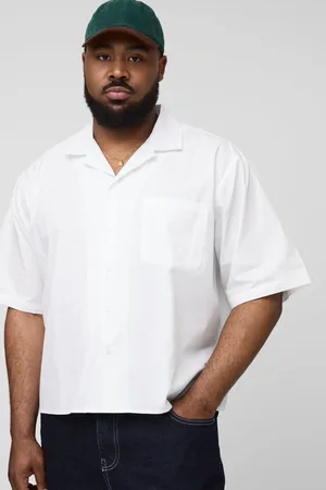 Boohoo Plus Poplin Boxy Oversized Shirt - - 3XL