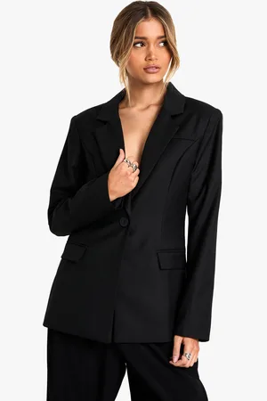 Boohoo Woven Tailored Cinched Blazer - - 8