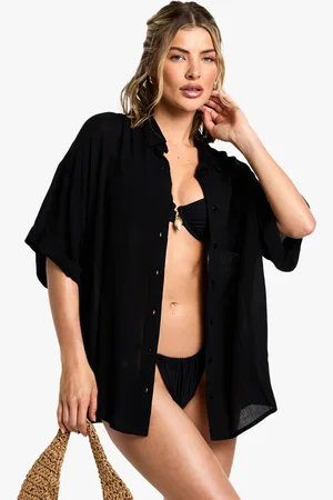 Boohoo Beachwear Essentials Short Sleeve Shirt - - S