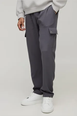 Boohoo Elasticated Waist Straight Fit Cargo Track Pants - - S