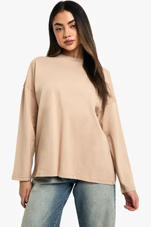 Boohoo Basics Oversized Long Sleeve T-Shirt - - 6