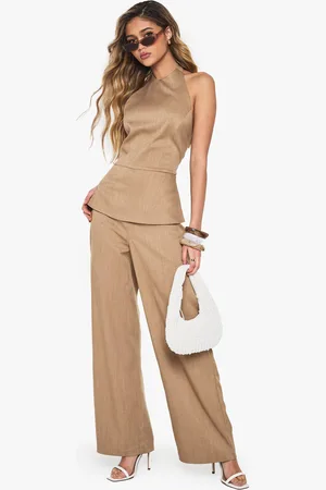 Boohoo Tailored High Neck Waistcoat Jumpsuit - - 8