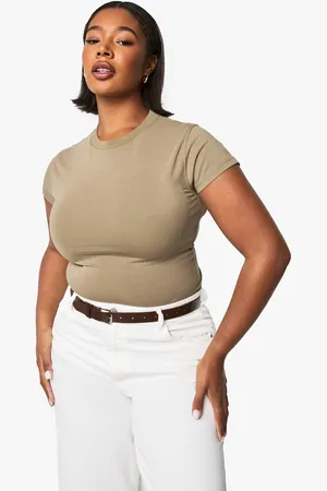 Boohoo Plus Basics Fitted Top - - 16