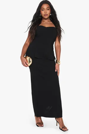 Boohoo Plus Halterneck Column Tailored Maxi Dress - - 16